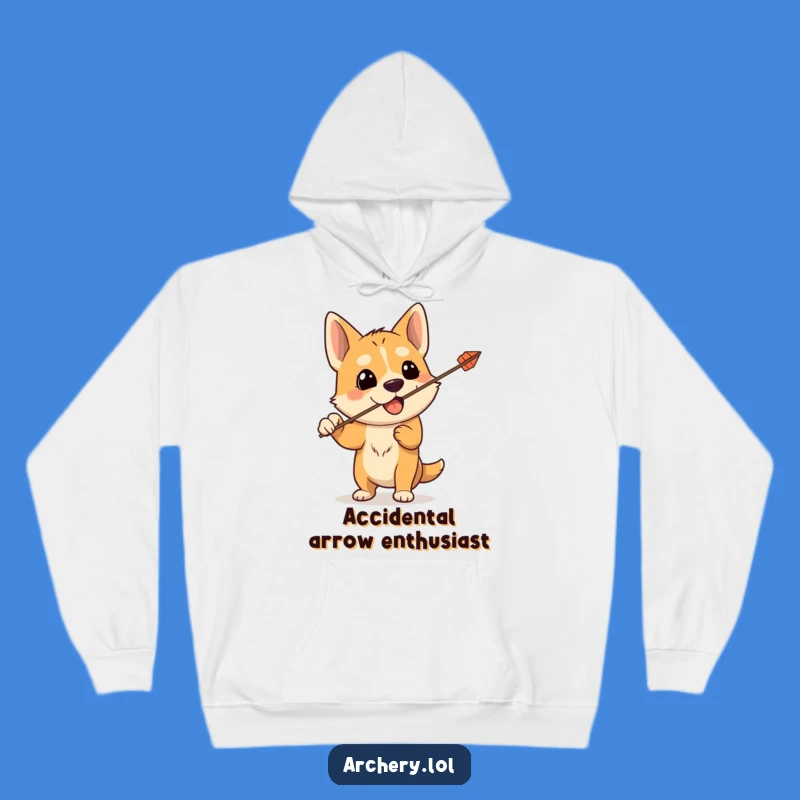 Funny Dog Archer Hoodie: Cozy Comfort for Your Accidental Aim, Hilarious Pet Lover Gift