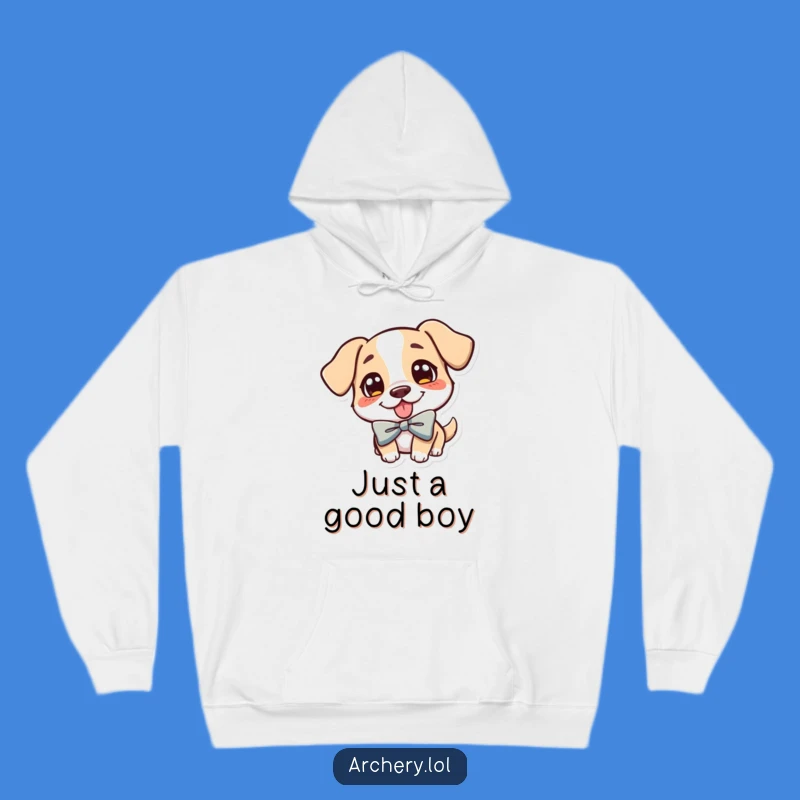Funny Dog Archer Hoodie: Cozy & Hilarious Cheerful Dog Design, Perfect Gift