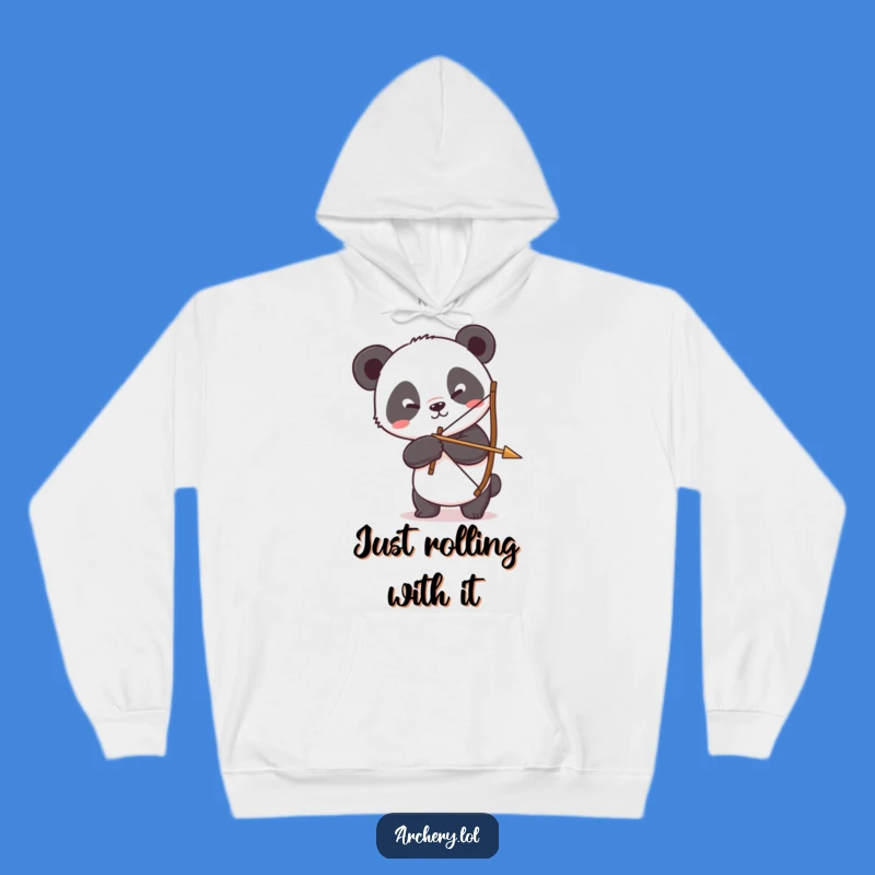 Funny Panda Archer Hoodie: Cozy and Silly Panda Archery, Ultimate Funny Gift for Comfort