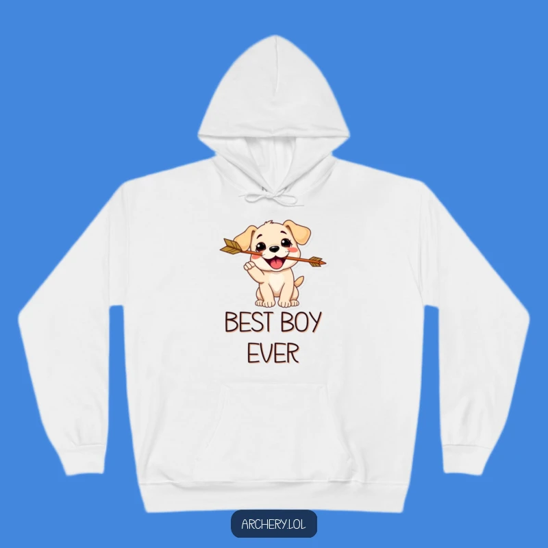 Funny Puppy Archer Hoodie: Cozy and Playful Pup Fun, Great Gift
