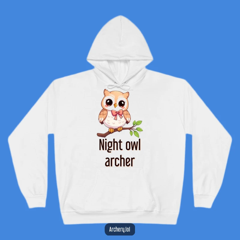 Funny Owl Archer Hoodie: Cozy Nest for Your Whimsical Aim, Hilarious Bird Lover Gift