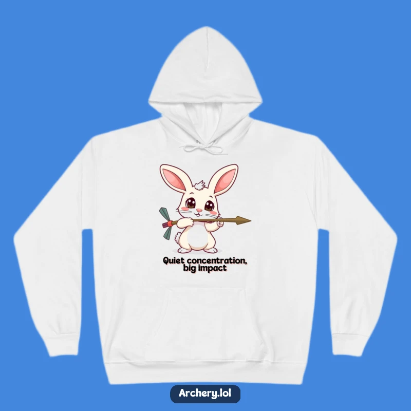 Funny Timid Rabbit Hoodie - Cozy Curious Archer Gift for Comfort