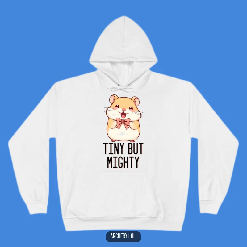 Funny Hamster Archer Hoodie: Cozy Determined Rodent Design, Perfect Gift