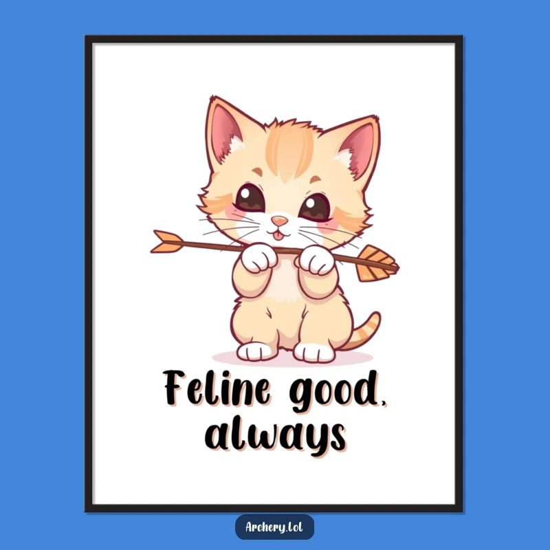 Free Printable Wall Art: Funny Kitten Arrow Design, Whimsical Downloadable Art for a Laugh