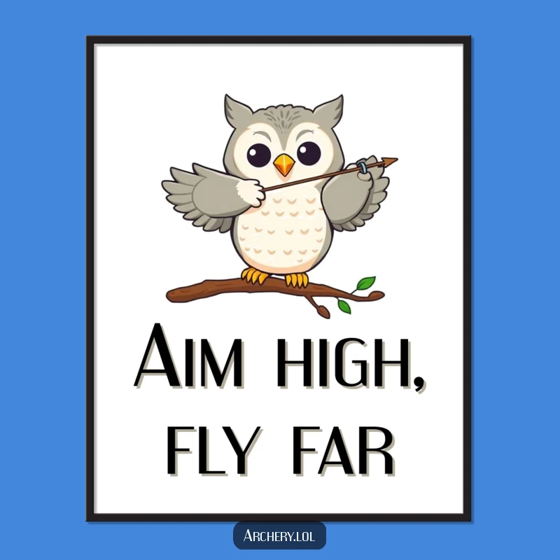 Free Printable Owl Archer Wall Art - Funny Downloadable Decor for Archery Fans