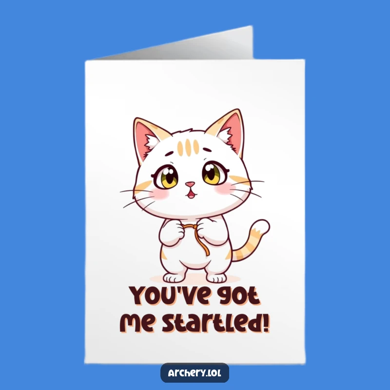 Free Printable Funny Cat Birthday Card Download: Surprised Archer Kitty, Perfect DIY Gift!