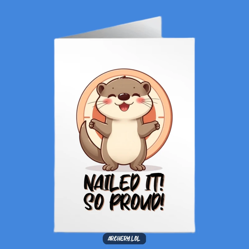 Free Printable Congrats Card: Otter's Triumph - Funny Downloadable for Celebrating Wins!