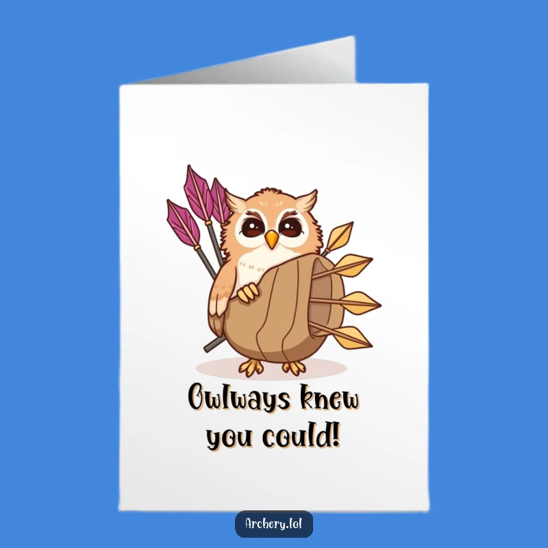 Free Printable Congrats Card Giggling Owl Quiver Arrows Downloadable