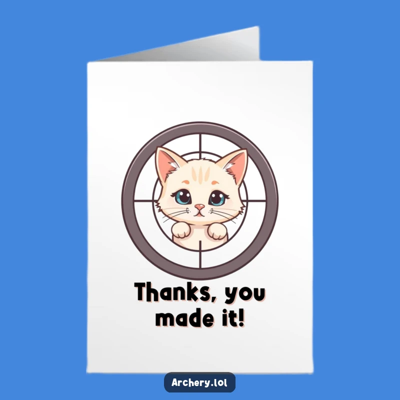 Free Printable Thank You Card: Curious Cat Appreciates You From Behind Target