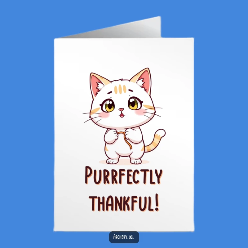 Free Printable Funny Cat Thank You Card: Surprised Archer Kitty, Perfect DIY Gift!