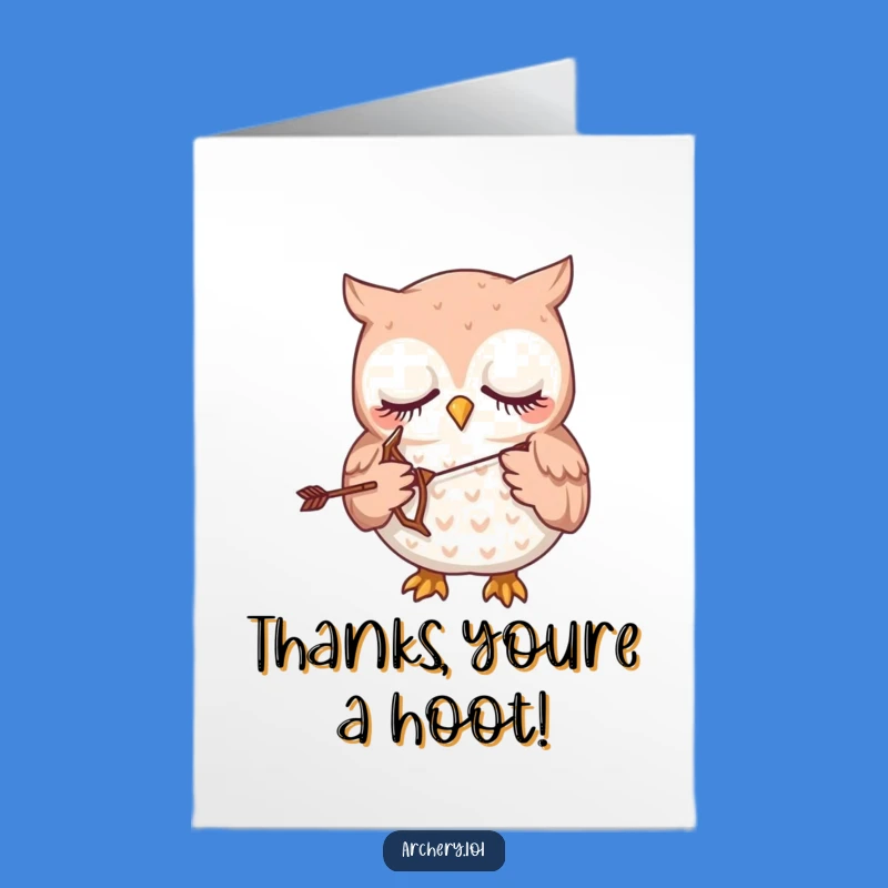Free Printable Thank You Card: Sleepy Owl Expressing Thanks Peacefully