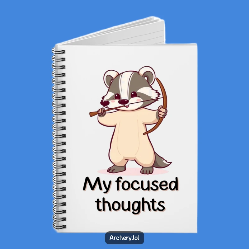 Determined Badger Bowman Notebook: Funny Journal, Perfect Gift for Planners