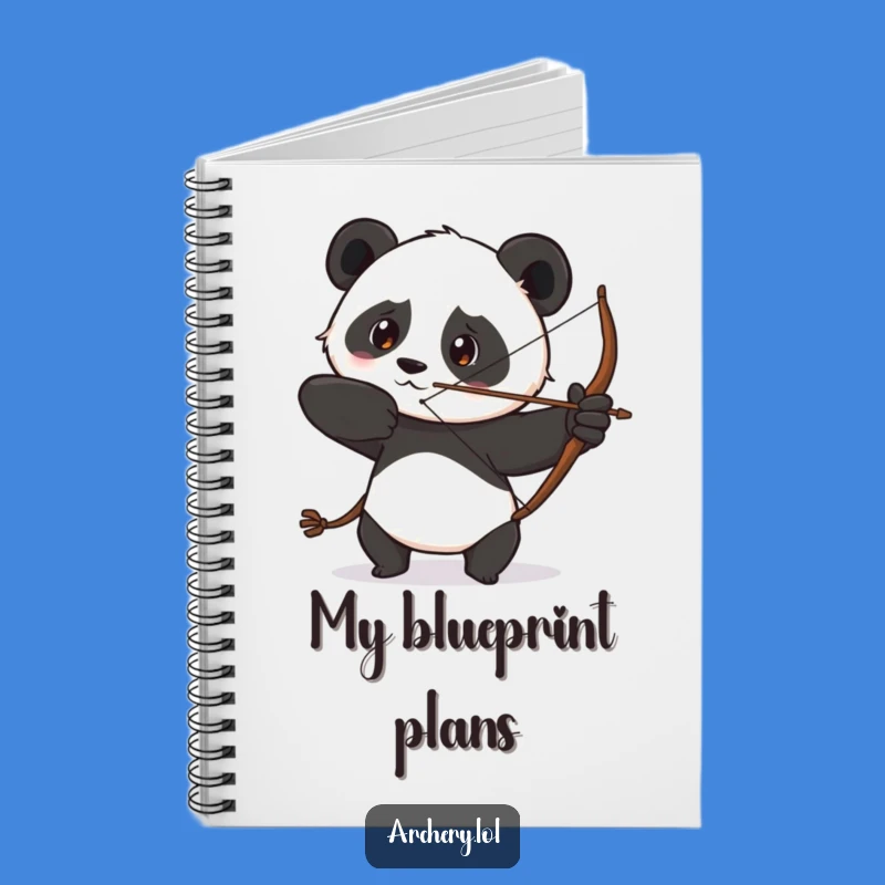 Funny Determined Panda Notebook Focused Journal Gift Idea