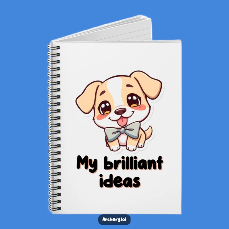 Funny Dog Archer Notebook: Cheerful Pup Tongue Out, Perfect for Jotting Laughs