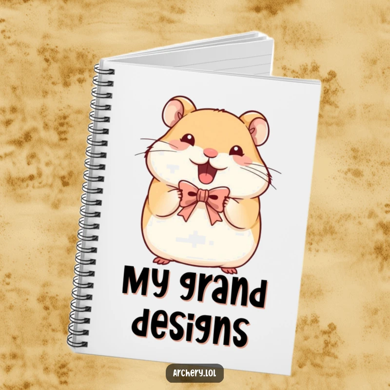 Funny Hamster Archer Notebook: A determined hamster holds a tiny bow, ready to help you capture your goals and plans.