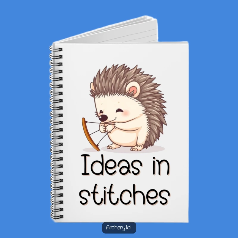 Funny Hedgehog Notebook: Capture Ideas with a Curious Bow-Making Friend
