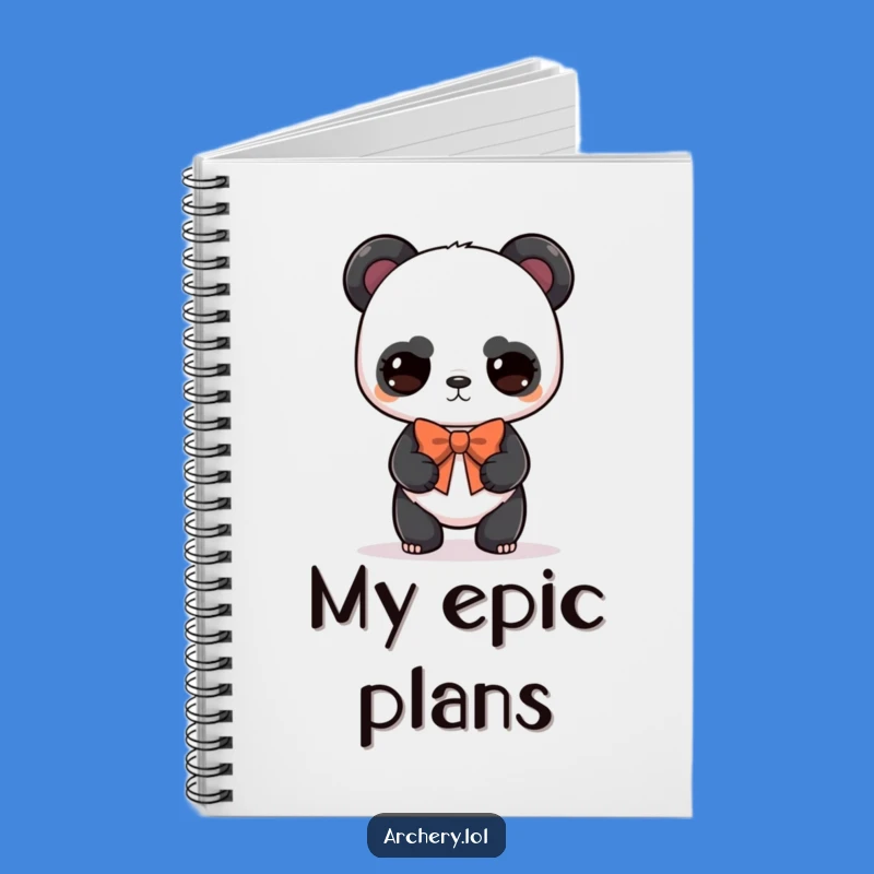 Funny Panda Archer Notebook: Determined Cute Panda Journal, Ideal for Notes & Funny Gift