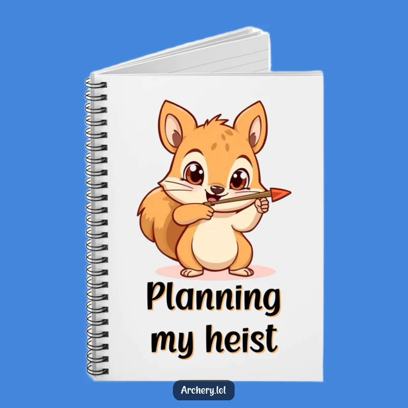 Funny Squirrel Archer Notebook: Determined Aiming Journal for Ideas, Gift