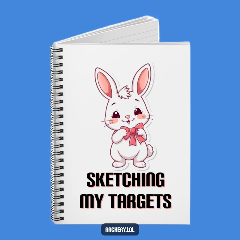 Funny Rabbit Archer Notebook: Smirk Bow Drawing Journal for Ideas, Gift