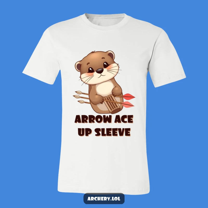 Funny Otter Archer T-Shirt - Hilarious Woodland Creature Tee for Gift