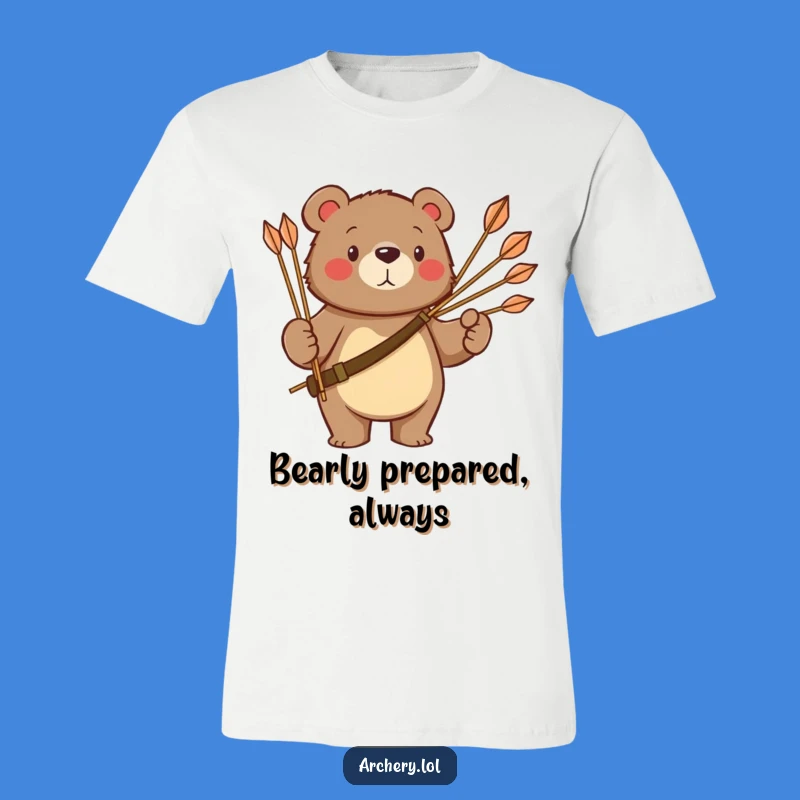 Proud Bear Archer Tee: Funny Animal Shirt, Unique Gift for Bow Enthusiasts