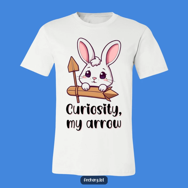 Funny Curious Rabbit T-Shirt: Excited Bunny Archer, Adorable Humor, Gift