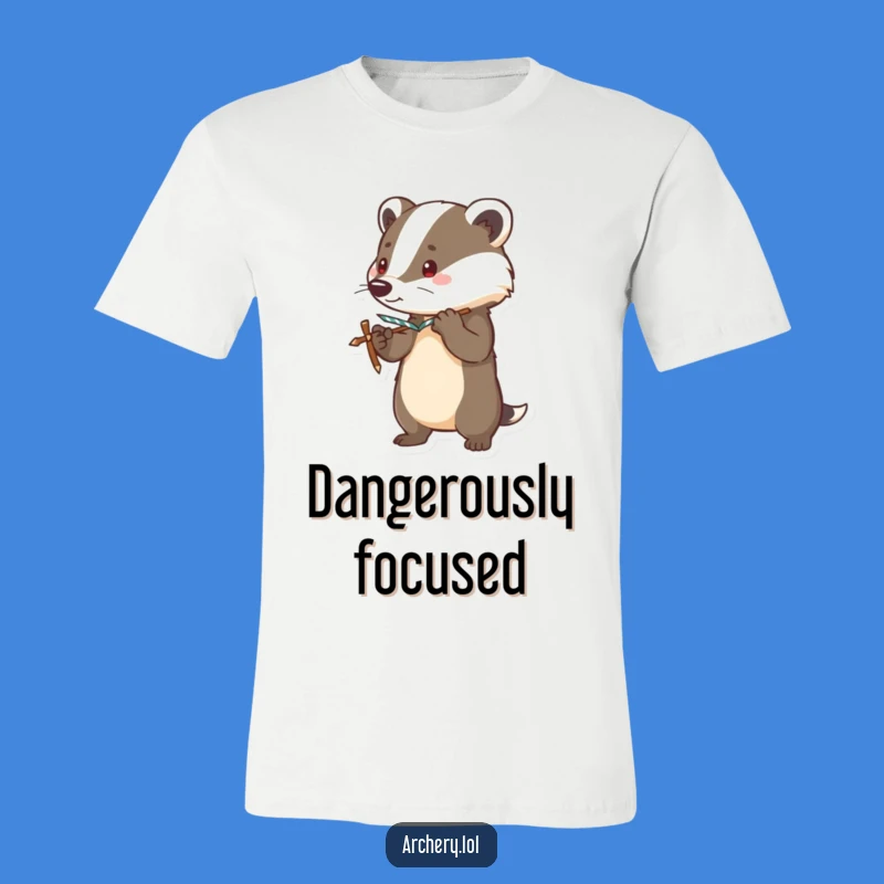 Funny Brave Badger Alert T-Shirt Ready for Action Gift Idea