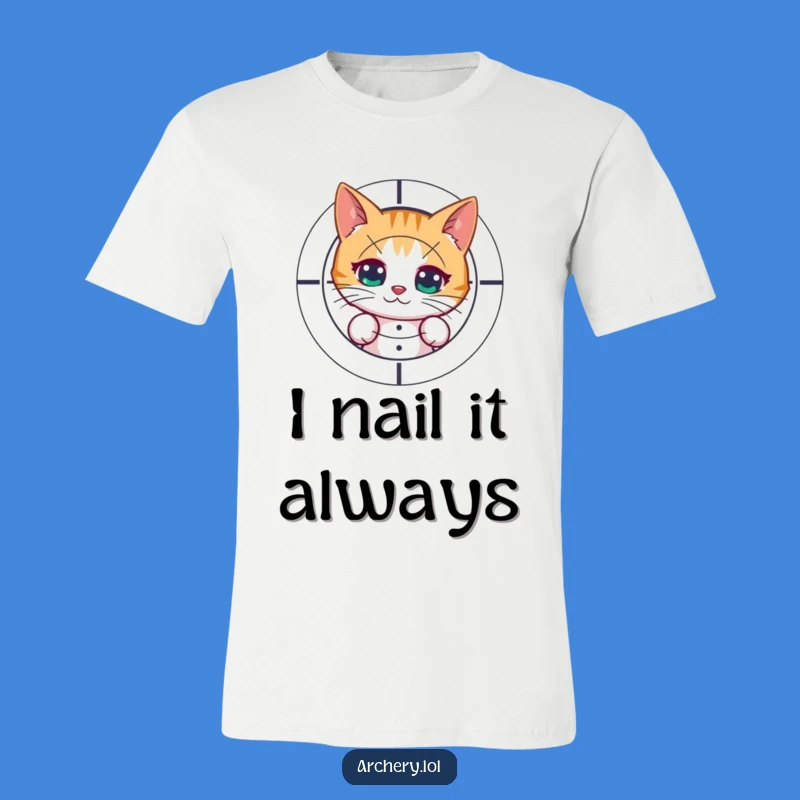 Funny Cat Archer T-Shirt: Pawsitively Accurate and Amusing!