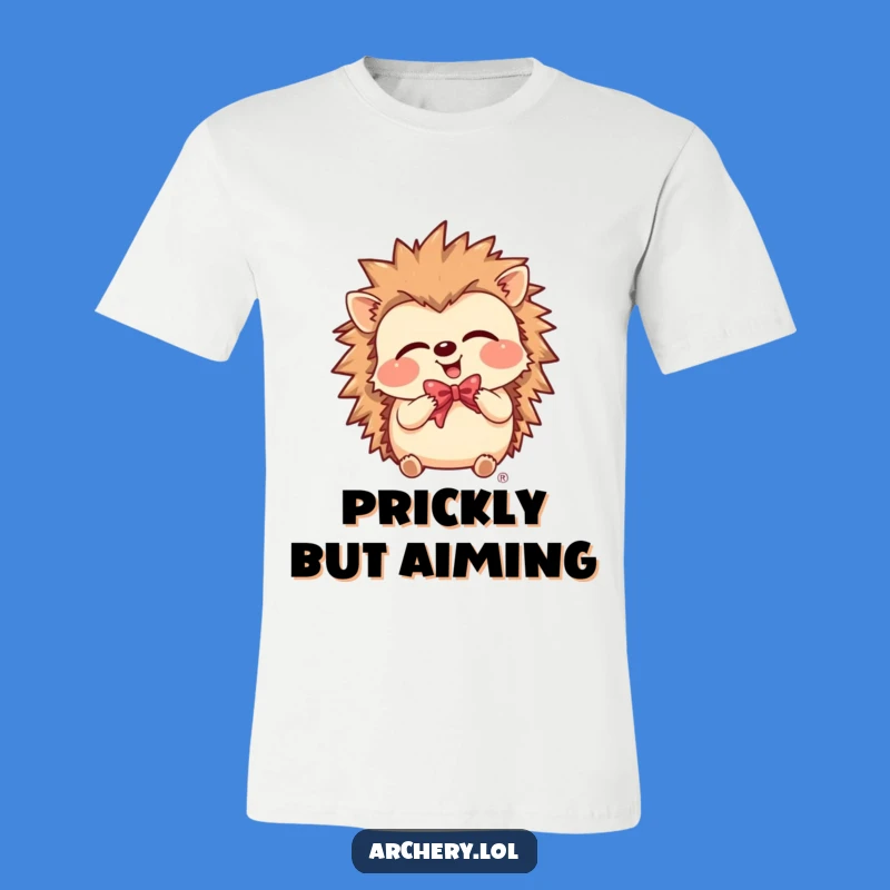 Funny Giggling Hedgehog T-Shirt - Wear Your Joyful Archery Spirit