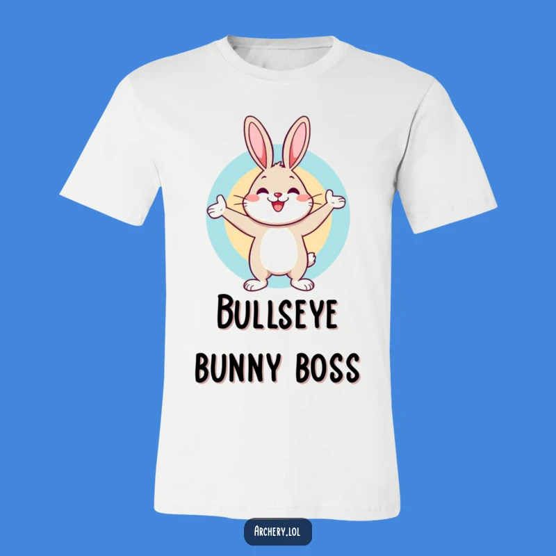 Funny Rabbit Archer T-Shirt: Bullseye Joy!, Hilarious Apparel for Winners