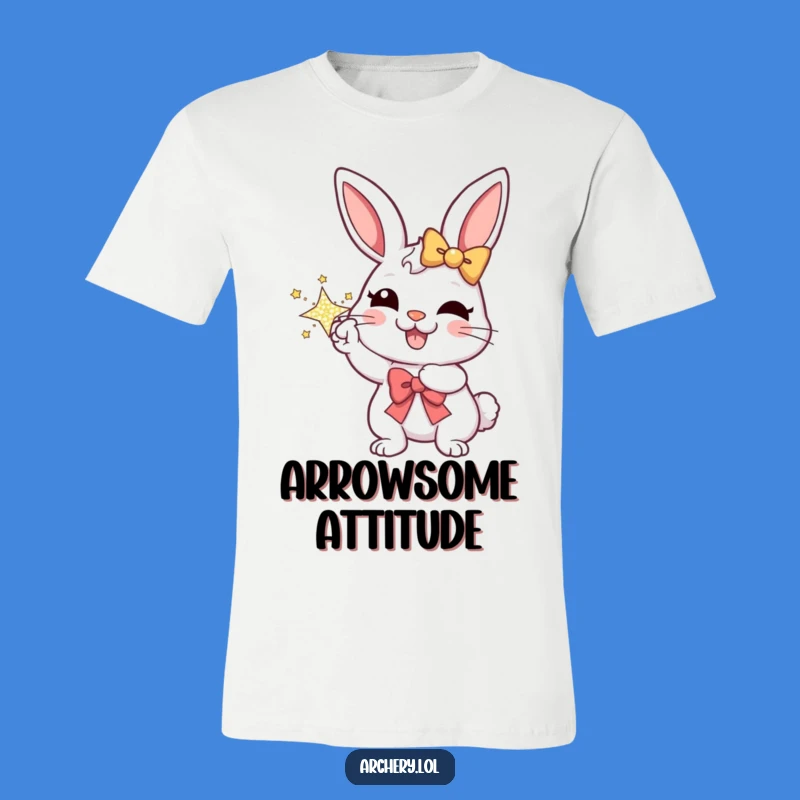 Funny Rabbit Archer T-Shirt: Express Your Joyful Aim - A Great Funny Gift