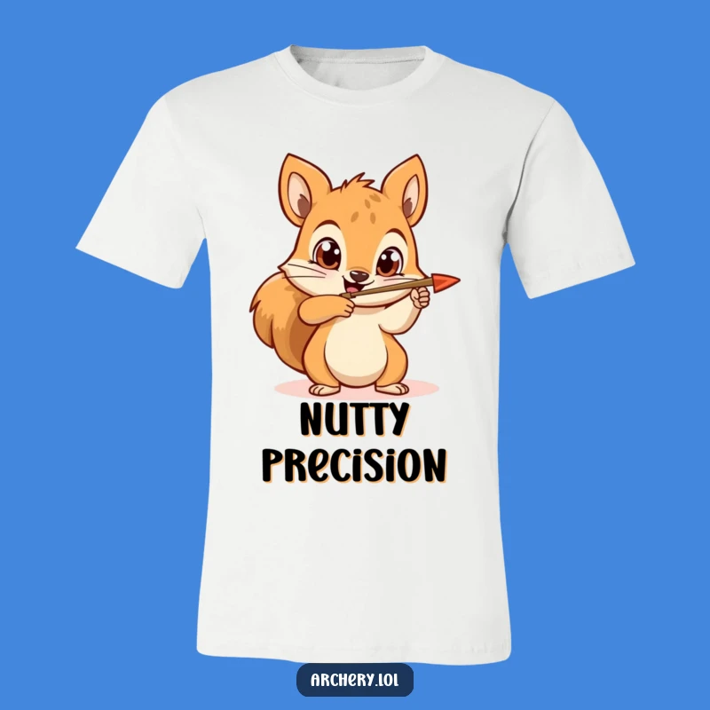 Funny Squirrel Archer T-Shirt: Determined Aiming Tee for Enthusiasts