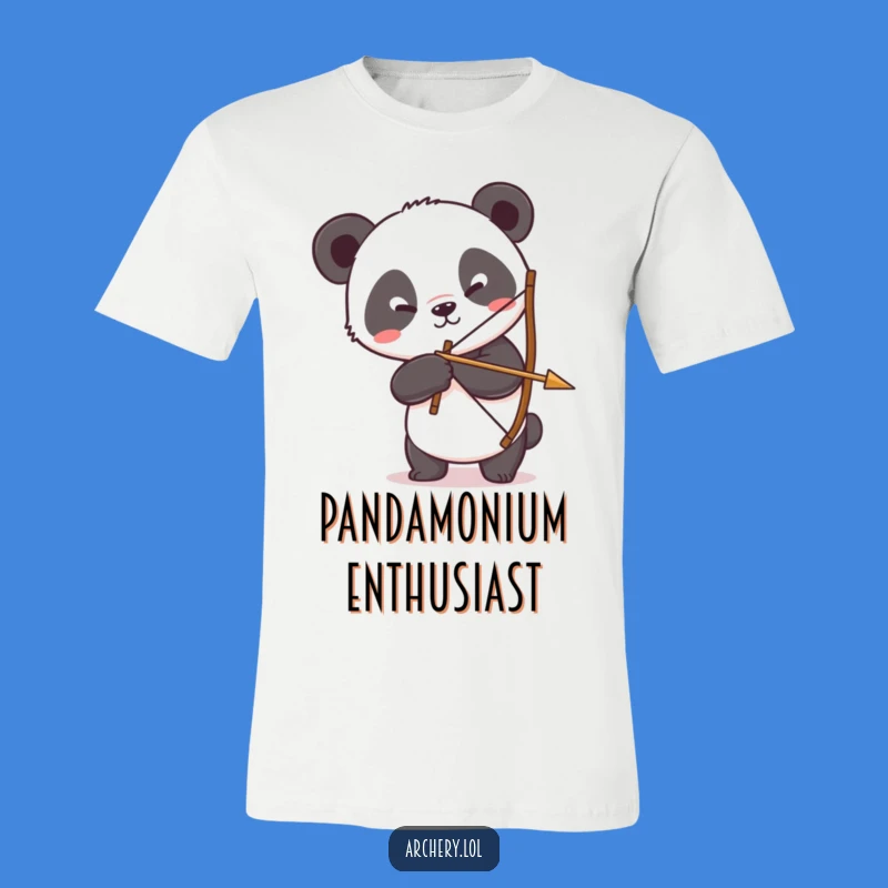 Funny Panda Archer T-Shirt: Silly Panda with Bow, Ideal Funny Gift for Laugh Lovers