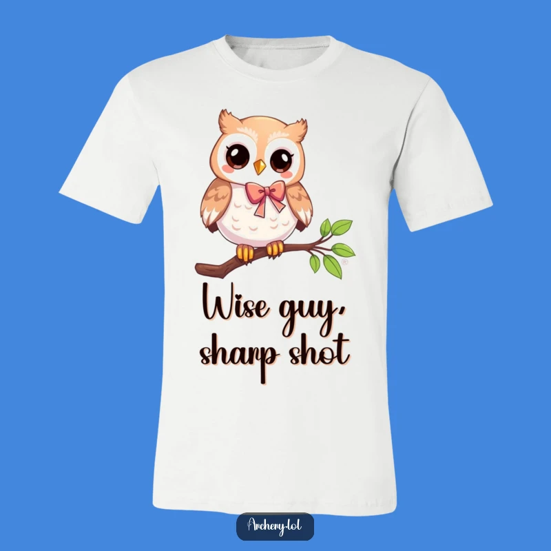 Funny Owl Archer T-Shirt: Whimsical Aim from the Branches, Hilarious Apparel for Bird Fans