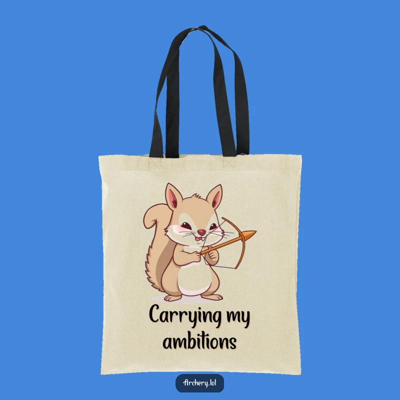 Funny Squirrel Archer Tote Bag - Durable and Humorous Shopping Gift