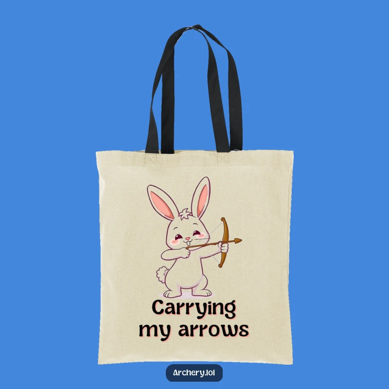 Funny Bunny Archer Tote Bag: Carry Your Fun with a Smile!