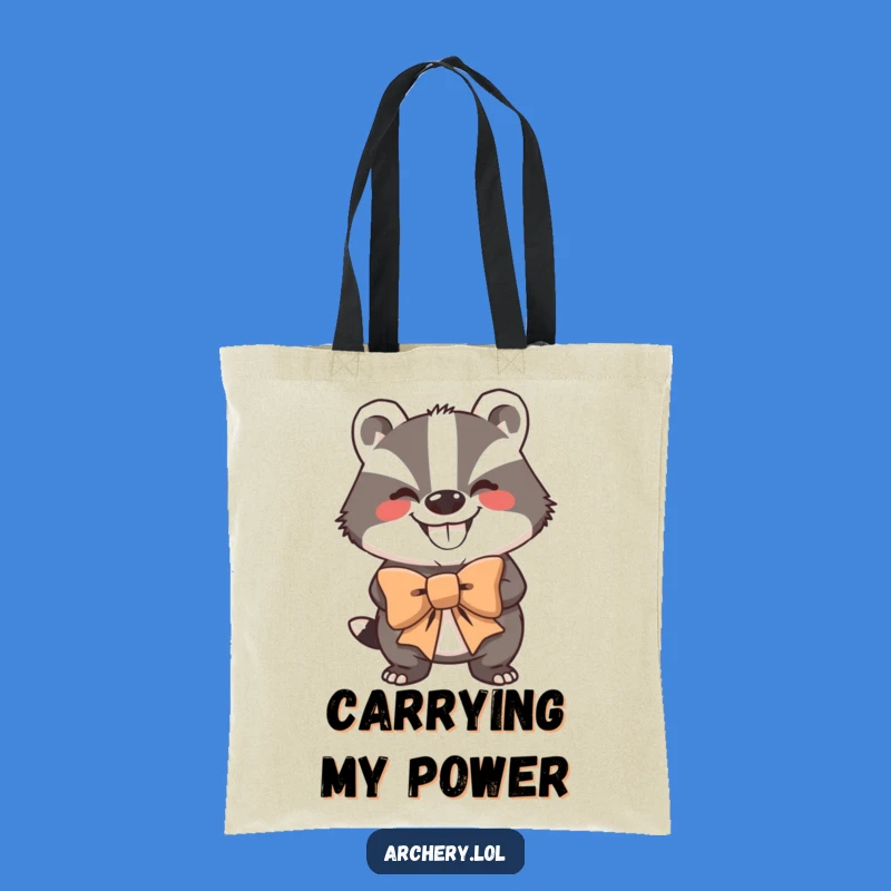 Funny Badger Archer Tote Bag: Strong Grin, Practical Gift