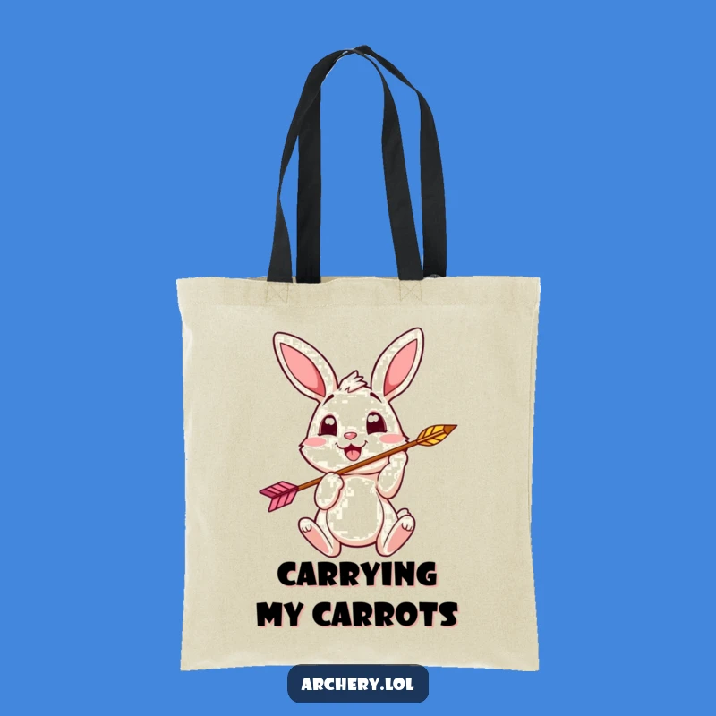 Funny Bunny Archer Tote Bag: Cheerful Carryall, Perfect Practical Funny Gift