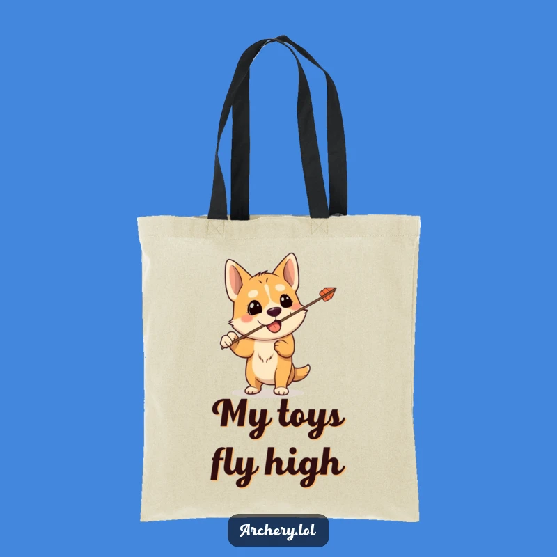 Funny Dog Archer Tote Bag: Carry Your Erratic Style, Hilarious Bag for Pet Owners