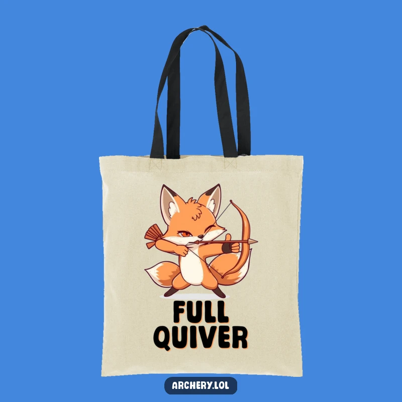 Funny Fox Tote Bag: Carry Your Aim with an Archer Fox