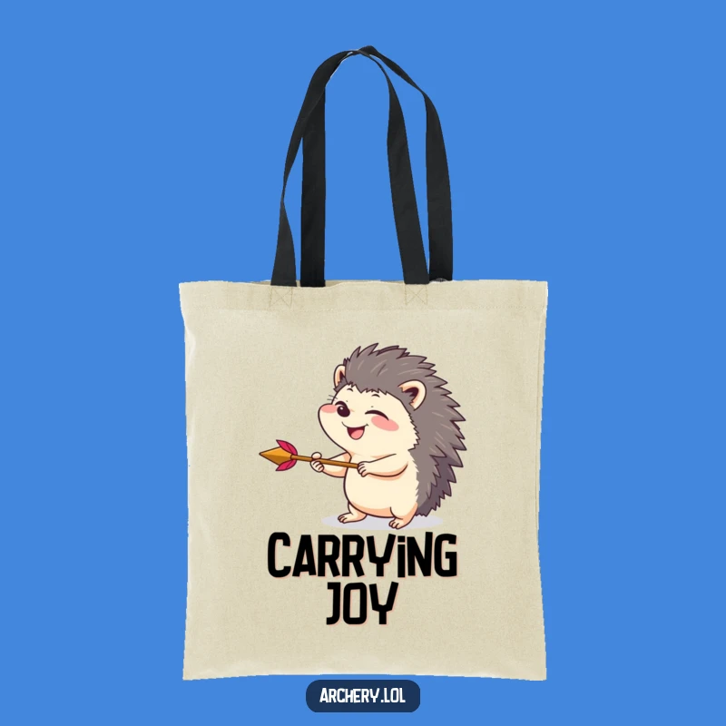 Funny Hedgehog Archer Tote: Carry Your Enthusiasm - A Clever Funny Gift