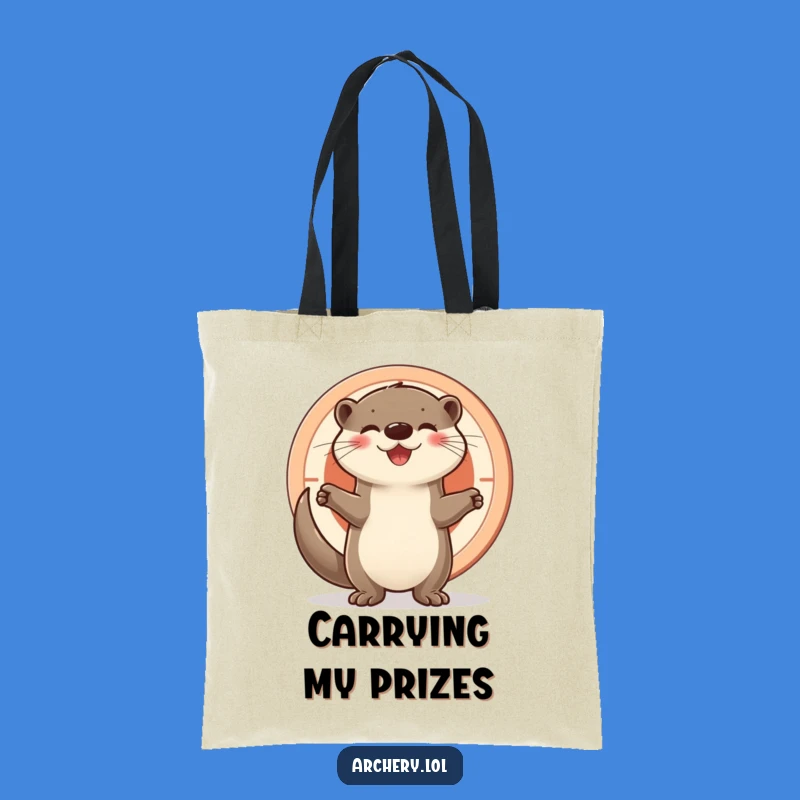 Funny Joyful Otter Tote Bag - Carry Your Success with Humor Gift