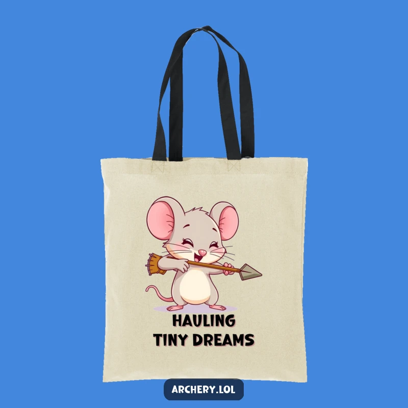 Funny Mouse Archer Tote Bag - Carry Your Effort with Humor Gift