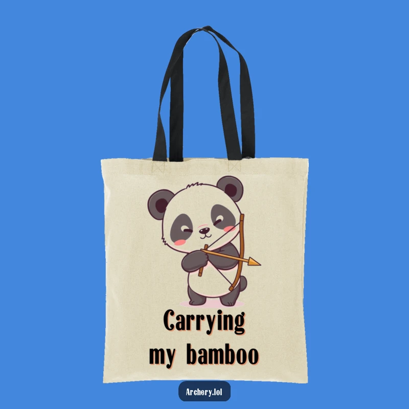 Funny Panda Archer Tote Bag: Silly Panda Bag, Perfect Funny Gift for Everyday Carry