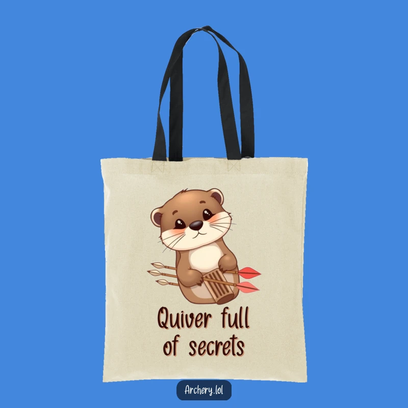 Funny Otter Archer Tote Bag - Stylish & Hilarious Gift for Shoppers